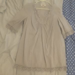 Women's 1010 3/4 Sleeve grey size large top